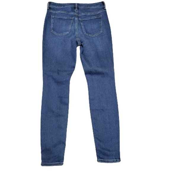 Old Navy Sz 4 Rockstar Super Skinny High Rise Medium Wash Distressed Denim Jeans - Picture 6 of 6